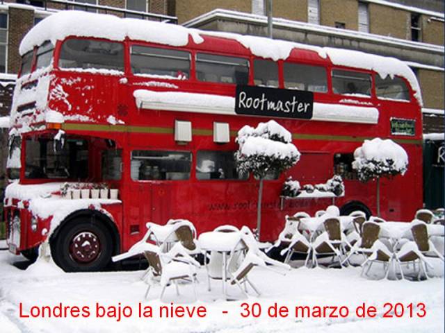 NIEVE LONDRES BAJO LA NIEVE - 30 DE MARZO DE 2013